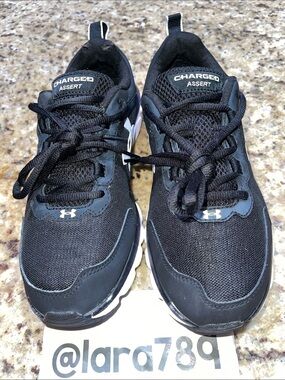Under Armour Charged Assert 9 in Black and White